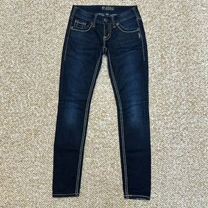 Silver Jeans Co Aiko Skinny Sz 24 Dark Wash NWOT/EEUC